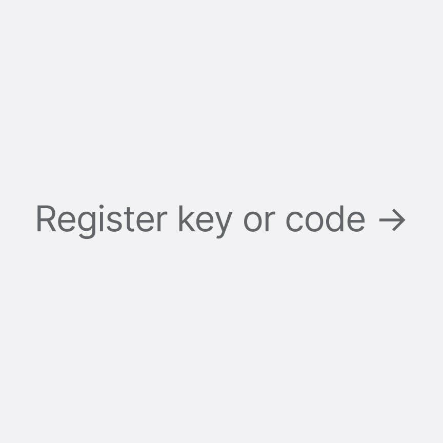 register key or code