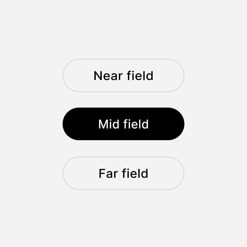 Near field, Mid field, Far field